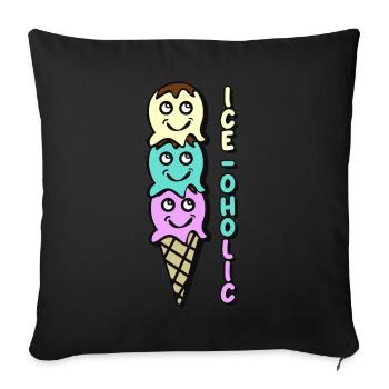 Ice Cream - Sofakissenbezug 45 x 45 cm - Schwarz - Vorne