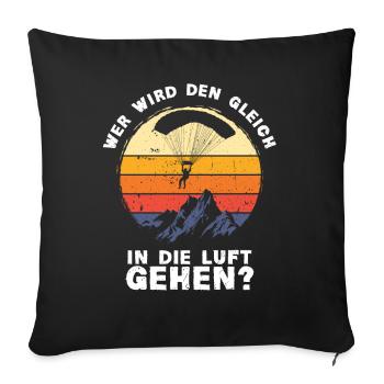 Skydive Freefly Fallschirmspringer Shirt Skydiving - Sofa pillowcase 17,3'' x 17,3'' (45 x 45 cm) - black - Front