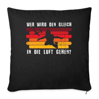 Skydive Freefly Fallschirmspringer Shirt Skydiving - Sofa pillowcase 17,3'' x 17,3'' (45 x 45 cm) - black - Front
