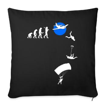 Skydive Freefly Fallschirmspringer Shirt Skydiving - Sofa pillowcase 17,3'' x 17,3'' (45 x 45 cm) - black - Front