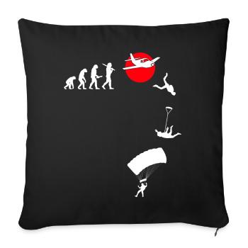 Skydive Freefly Fallschirmspringer Shirt Skydiving - Sofa pillowcase 17,3'' x 17,3'' (45 x 45 cm) - black - Front