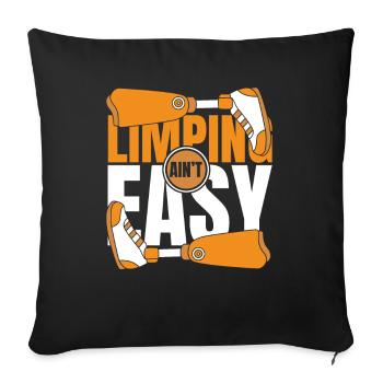 Limping Ain't Easy Artificial Legs User Leg - Sofa pillowcase 17,3'' x 17,3'' (45 x 45 cm) - black - Front