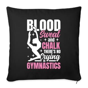 Sweat Chalk There's No Crying in Gymnastics - Sofakissenbezug 45 x 45 cm - Schwarz - Vorne