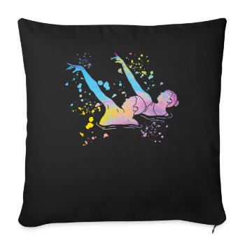 Artistic Swim Team Synchronschwimmen - Sofakissenbezug 45 x 45 cm - Schwarz - Vorne