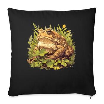 Toad Toads Toad - Sofa pillowcase 17,3'' x 17,3'' (45 x 45 cm) - black - Front