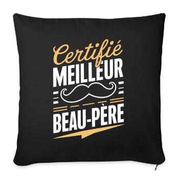 Certified Best Father-in-Law Humor Father's Day - Sofa pillowcase 17,3'' x 17,3'' (45 x 45 cm) - black - Front
