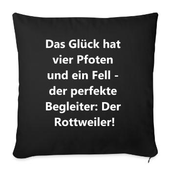 Furry Nose Gift - Sofa pillowcase 17,3'' x 17,3'' (45 x 45 cm) - black - Front