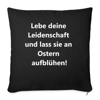 Oster-Geschenk - Sofakissenbezug 45 x 45 cm - Schwarz - Vorne