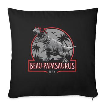 Handsome Papasaurus Rex Gift Stepfather Dinosaur - Sofa pillowcase 17,3'' x 17,3'' (45 x 45 cm) - black - Front
