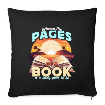 Literature Teacher Between The Pages Of Instructor - Sofakissenbezug 45 x 45 cm - Schwarz - Vorne
