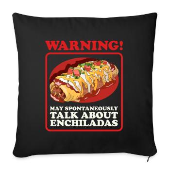Enchilada Mexican Enchiladas Gift - Sofa pillowcase 17,3'' x 17,3'' (45 x 45 cm) - black - Front