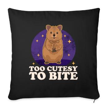 Quokka Kangaroo Quokkas Gift - Sofa pillowcase 17,3'' x 17,3'' (45 x 45 cm) - black - Front