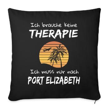 Port Elizabeth Urlaub Südafrika Idee - Sofakissenbezug 45 x 45 cm - Schwarz - Vorne