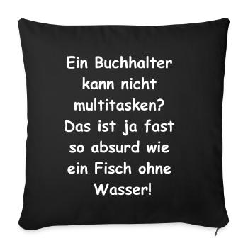 Les comptables sont les vrais super-héros - Housse de coussin décorative 45 x 45 cm - noir - Devant