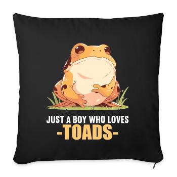 Toad Toads Toad - Sofa pillowcase 17,3'' x 17,3'' (45 x 45 cm) - black - Front