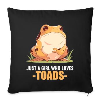 Toad Toads Toad - Sofa pillowcase 17,3'' x 17,3'' (45 x 45 cm) - black - Front