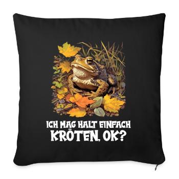 Toad Toads Toad - Sofa pillowcase 17,3'' x 17,3'' (45 x 45 cm) - black - Front