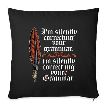 Book Editor I'm Silently Correcting Book Author - Sofa pillowcase 17,3'' x 17,3'' (45 x 45 cm) - black - Front