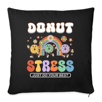 Groovy Testing Day School Outfits for All Classes - Sofa pillowcase 17,3'' x 17,3'' (45 x 45 cm) - black - Front