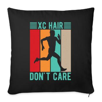 Cadeau de course XC amusant Édition XC Runner - Housse de coussin décorative 45 x 45 cm - noir - Devant