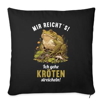 Toad Toads Toad - Sofa pillowcase 17,3'' x 17,3'' (45 x 45 cm) - black - Front