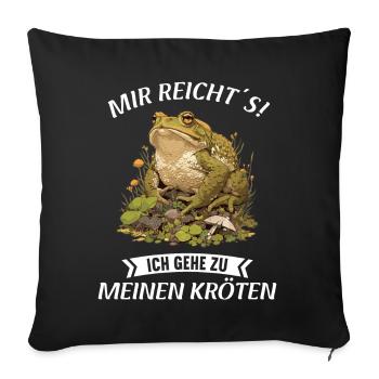 Toad Toads Toad - Sofa pillowcase 17,3'' x 17,3'' (45 x 45 cm) - black - Front