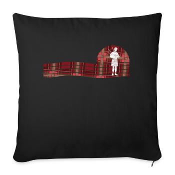 Cornemuse écossaise cornemuse - Housse de coussin décorative 45 x 45 cm - noir - Devant