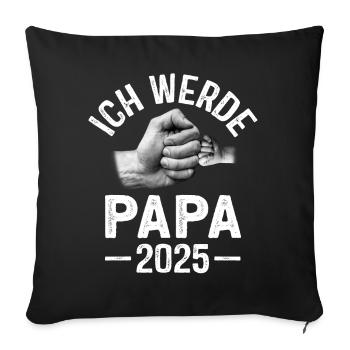 I'm going to be a dad in 2025 - Sofa pillowcase 17,3'' x 17,3'' (45 x 45 cm) - black - Front