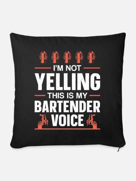 Bartender Mixologist I'm Not - Sofakissenbezug 45 x 45 cm - Schwarz