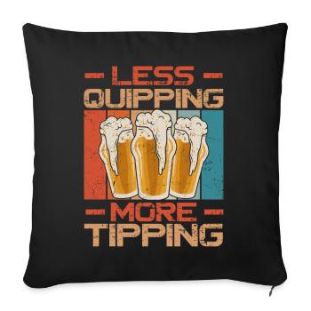 Bartender Mixologist Less Quipping - Sofakissenbezug 45 x 45 cm - Schwarz - Vorne