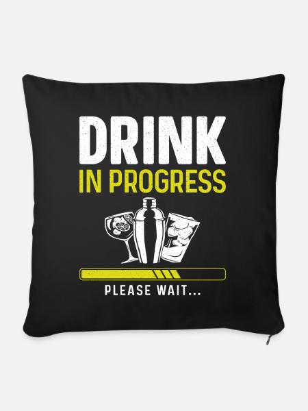 Bartender Mixologist Drink In - Sofakissenbezug 45 x 45 cm - Schwarz