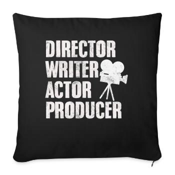 Réalisateur Scénariste Acteur Producteur Performing Art - Housse de coussin décorative 45 x 45 cm - noir - Devant
