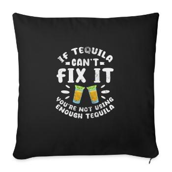 Tequila - Sofakissenbezug 45 x 45 cm - Schwarz - Vorne