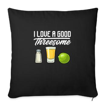 Tequila Sunrise Saufen Party Mexiko Geschenk - Sofakissenbezug 45 x 45 cm - Schwarz - Vorne