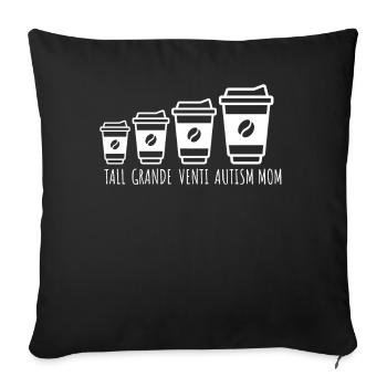Journée de sensibilisation à l’autisme Cadeau autiste - Housse de coussin décorative 45 x 45 cm - noir - Devant