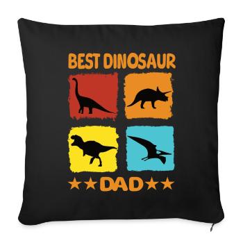 Best Dinosaur Dad - Sofa pillowcase 17,3'' x 17,3'' (45 x 45 cm) - black - Front
