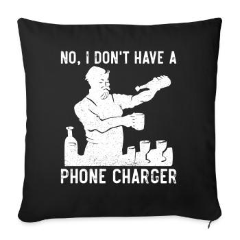 Bartender Mixologist No, I Don't - Sofa pillowcase 17,3'' x 17,3'' (45 x 45 cm) - black - Front