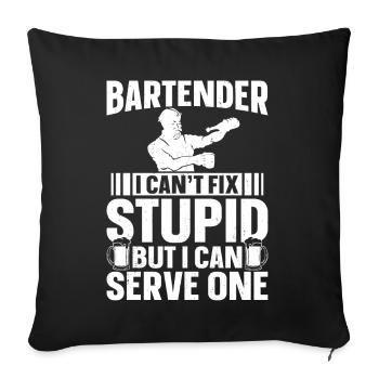 Bartender Mixologist Bartender I - Sofakissenbezug 45 x 45 cm - Schwarz - Vorne