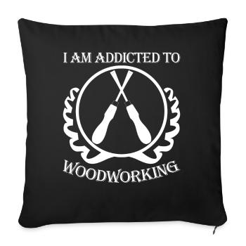 Firewood Lumberjack Wood - Sofa pillowcase 17,3'' x 17,3'' (45 x 45 cm) - black - Front
