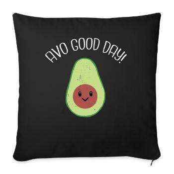 Avocado - Sofakissenbezug 45 x 45 cm - Schwarz - Vorne