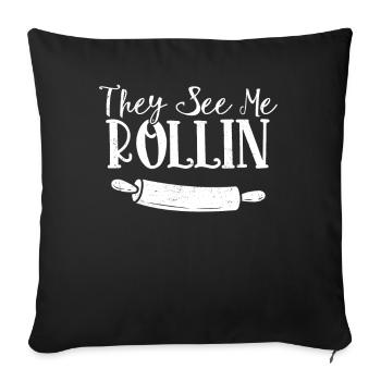 Baker - Sofa pillowcase 17,3'' x 17,3'' (45 x 45 cm) - black - Front
