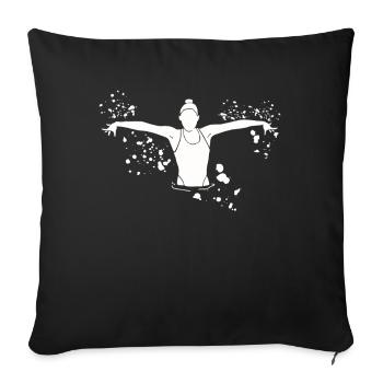 Artistic Swim Team Synchronschwimmen - Sofakissenbezug 45 x 45 cm - Schwarz - Vorne