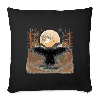 Ravens, Crows, Wilderness, Nature, Crow, Raven - Sofa pillowcase 17,3'' x 17,3'' (45 x 45 cm) - black - Front