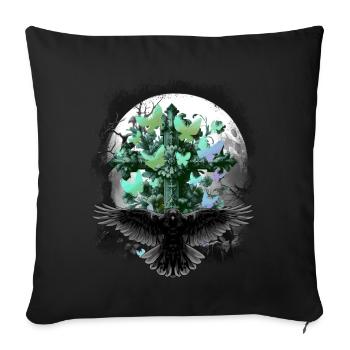 Halloween Crucifix Crosses Cross Butterflies - Sofa pillowcase 17,3'' x 17,3'' (45 x 45 cm) - black - Front