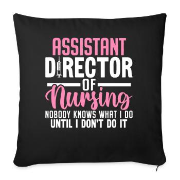 Assistant Director Of Nursing Funny ADON RN Nurse - Sofa pillowcase 17,3'' x 17,3'' (45 x 45 cm) - black - Front