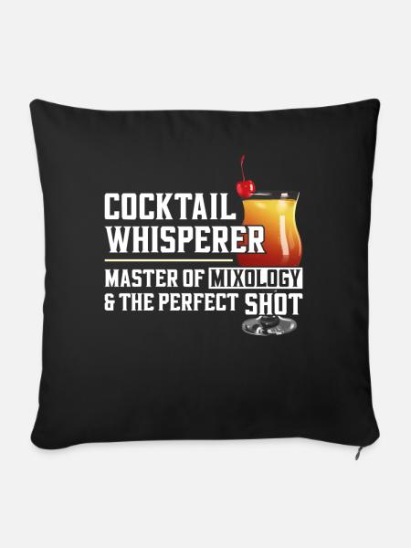 Bartender Mixologist Cocktail - Sofakissenbezug 45 x 45 cm - Schwarz