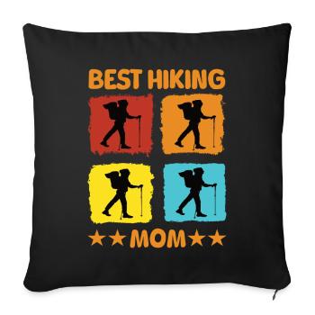 Best Hiking Mom - Sofa pillowcase 17,3'' x 17,3'' (45 x 45 cm) - black - Front