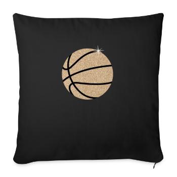 Joueurs de basket-ball Basketteurs Basket-ball - Housse de coussin décorative 45 x 45 cm - noir - Devant