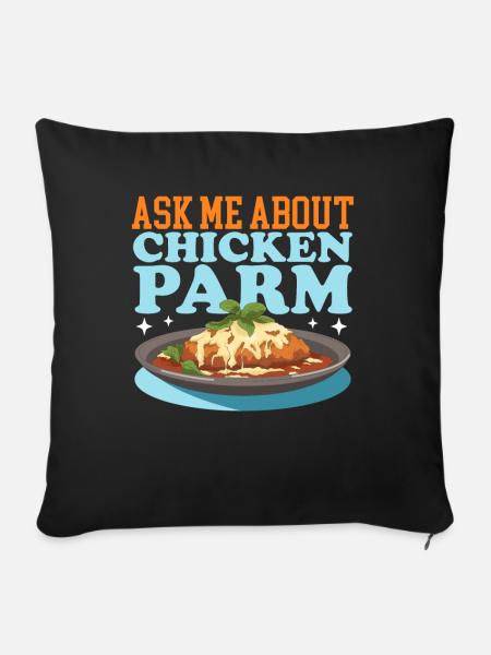 Chicken Parmesan Geschenk - Sofakissenbezug 45 x 45 cm - Schwarz