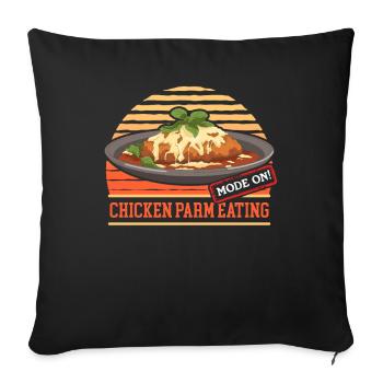 Chicken Parmesan Chicken Parm Gift - Sofa pillowcase 17,3'' x 17,3'' (45 x 45 cm) - black - Front